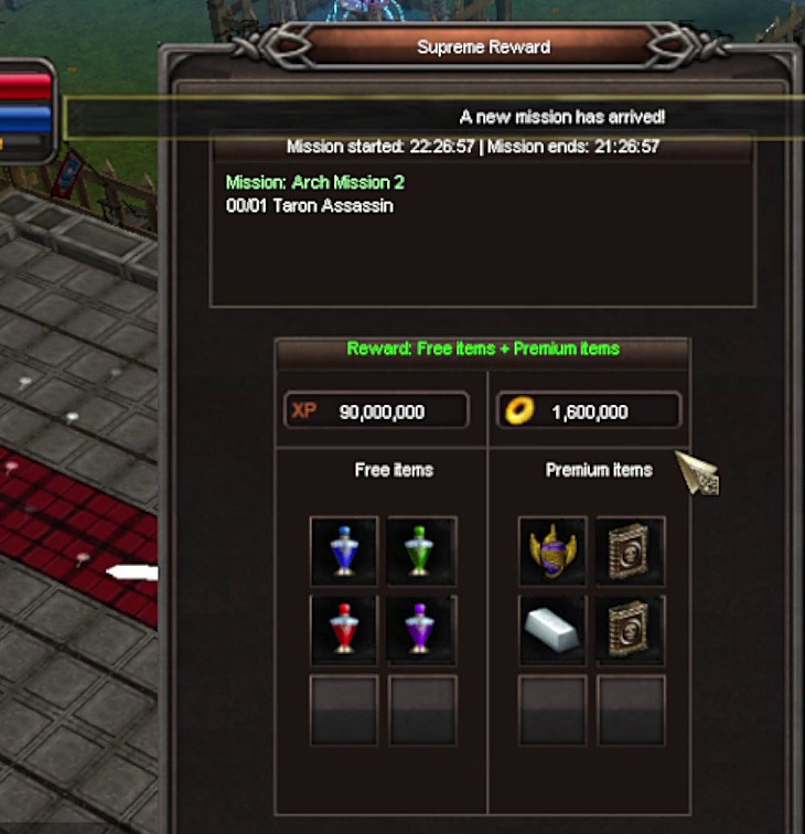 Arch Mission 2 reward. Free items: the 4 crystals. Premium items: Ideal Stone, Silver Wyden and 2 Locked Seals.