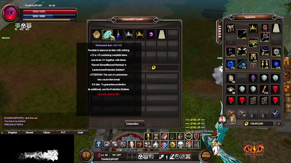 Moving clip: the combine for level 40.
