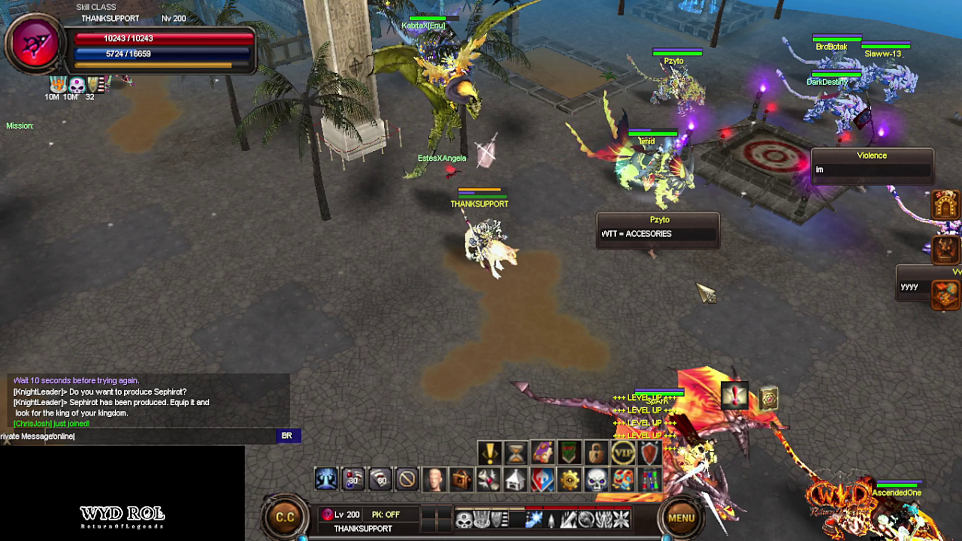 KnightLeader: "Do you want to produce Sephirot?"