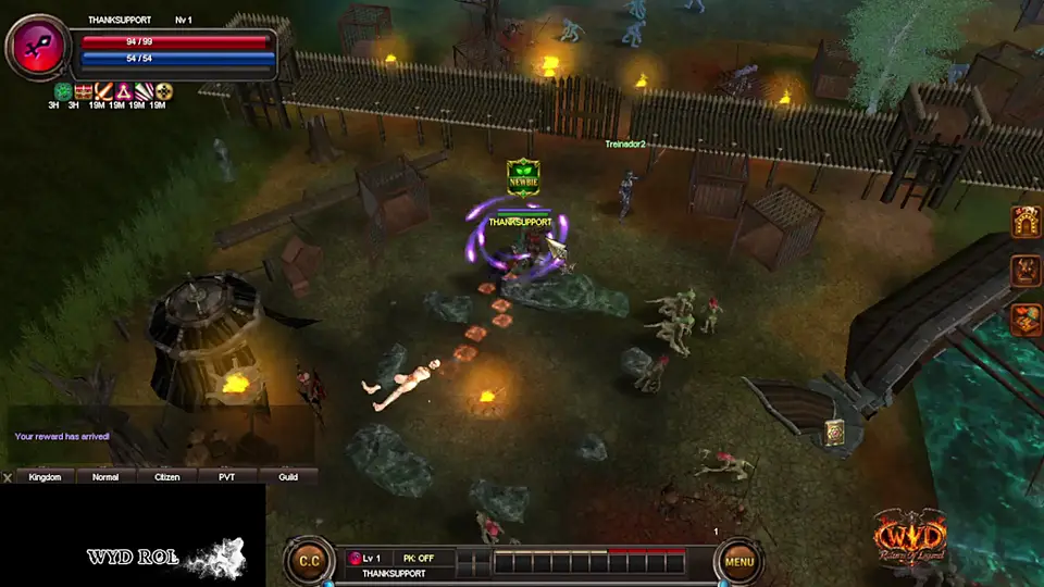 Moving clip: talking to Treinador2.