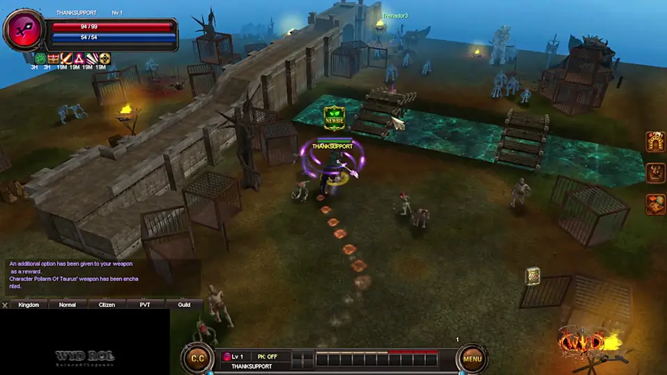 Moving clip: talking to Treinador3.