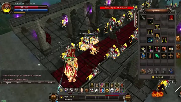 Clicking the Blood King. From the video: Magical Necklace(I) [A] with INT 195 and STR 72