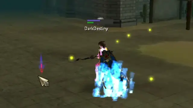 Monster Blue Cape: blue fire, standing and running