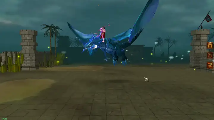 Dragon Blue breathing blue fire