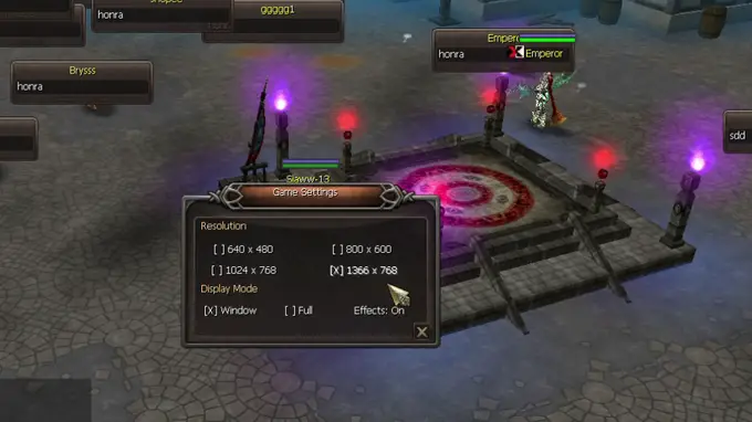 Moving clip: open Settings and switch the effects.
