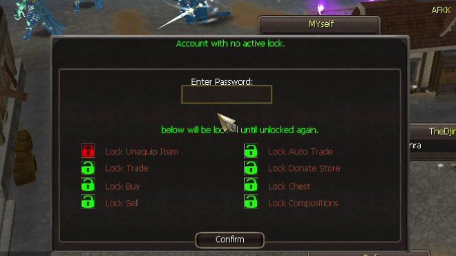 Lock Unequip Item is marked red, so it will be locked.