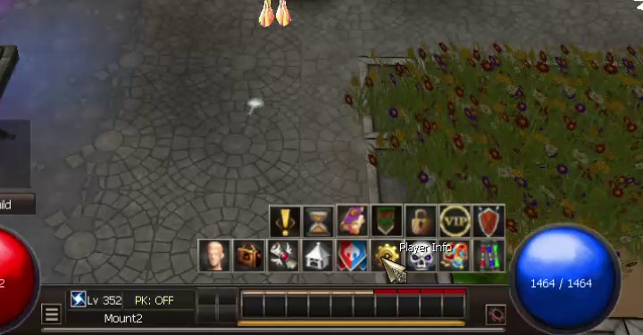 The Player Info button in the main menu.