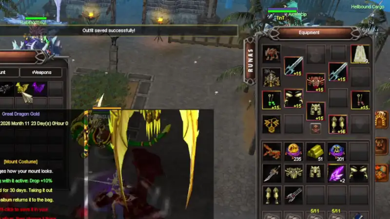 Riding with a mount skin