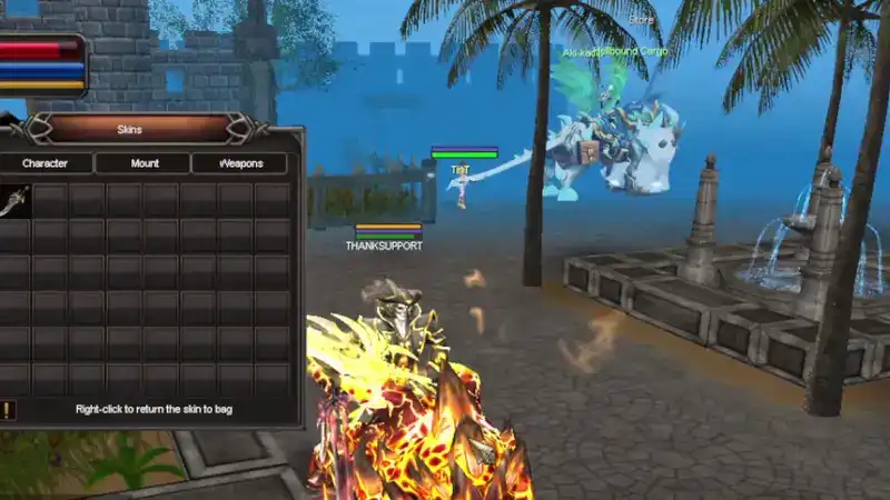 A weapon skin with its glow effect