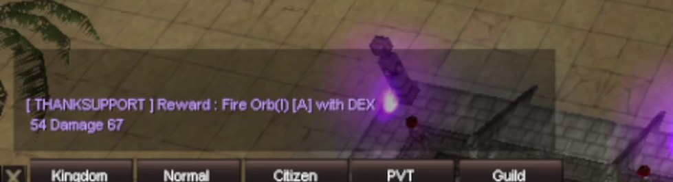 From the video: Fire Orb(I) [A] with DEX 54, Damage 67