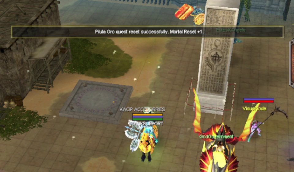 "Pilula Orc quest reset successfully. Mortal Reset +1."